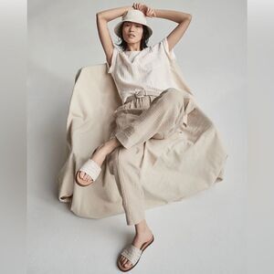 Madewell Louisa Woven Leather Slide Sandal 7.5